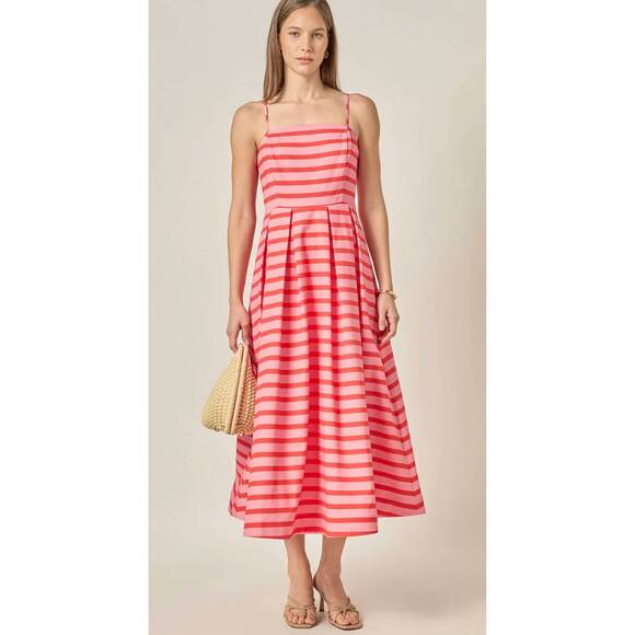 ENGLISH FACTORY Dresses & Skirts - NEW ENGLISH FACTORY pretty in stripes dress in red